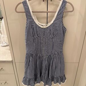 LoveShackFancy Ceronne Dress in Nautical Twilight, Size 4